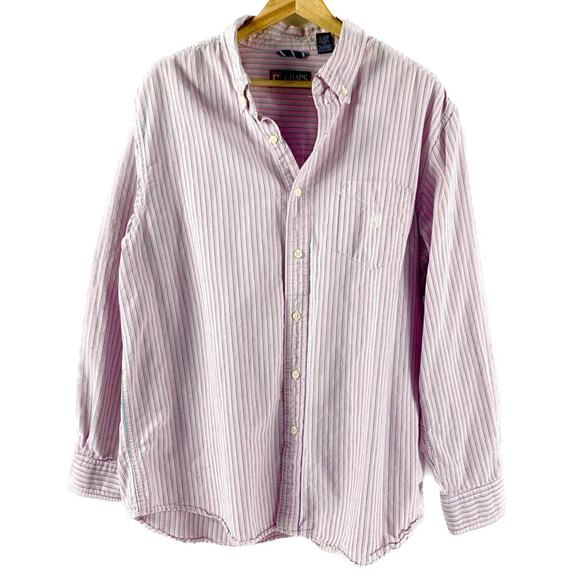 Chaps Other - Pink Striped Button Down
